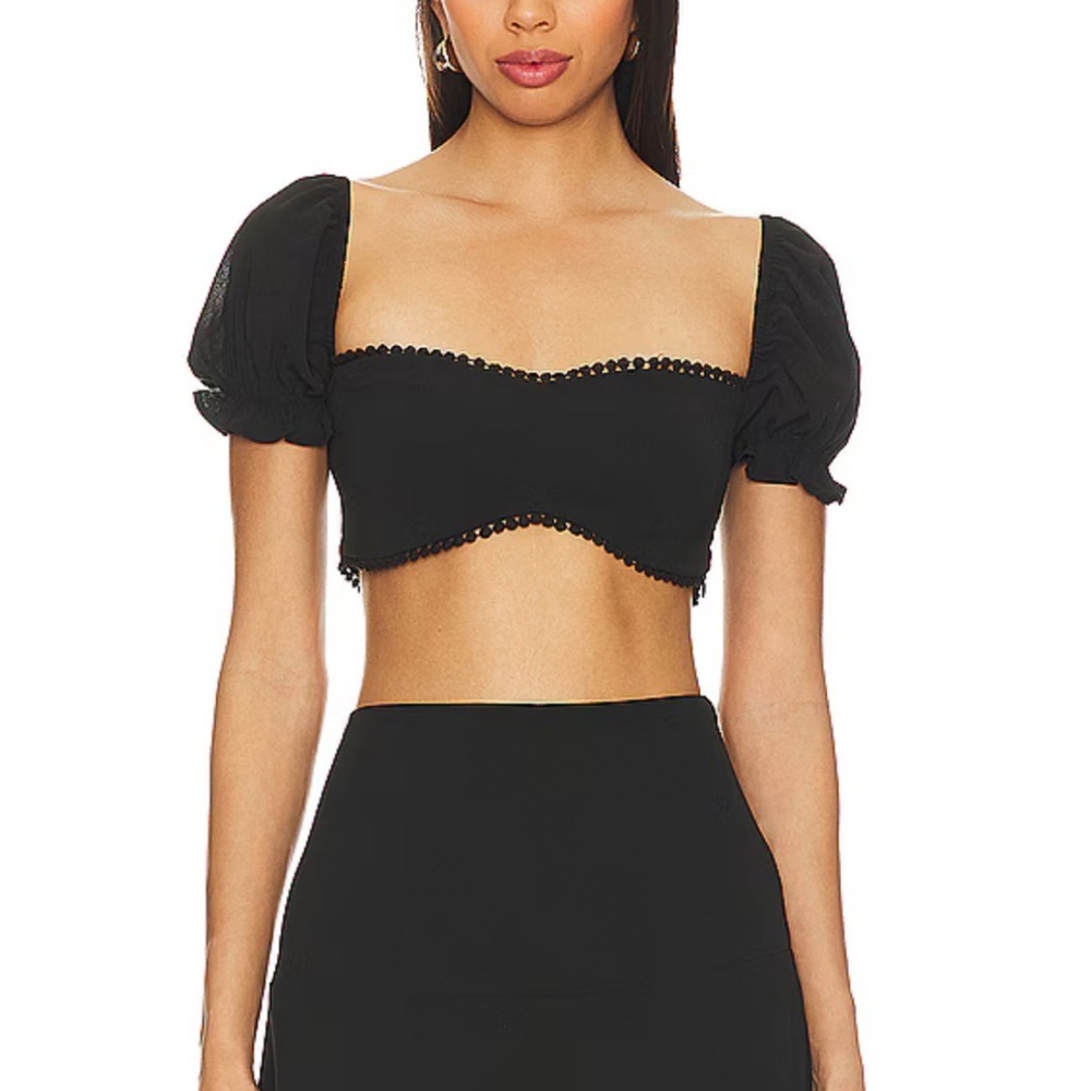 NWT revolve black crop top